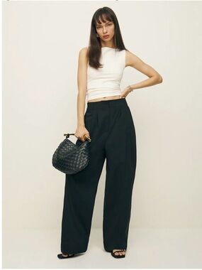 NWT Reformation Danielle Oversized Pant Black - Size 0
